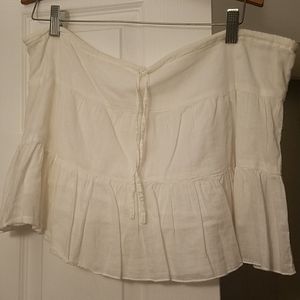 Beachwear drawstring skirt